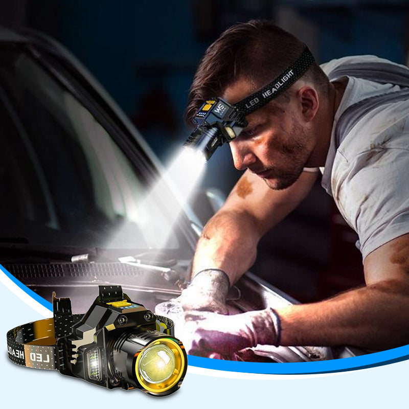 Sunblesa Gen 2 Led-hoofdlamp, licht, 365 lumen, hoofdlamp met 2 witte en rode lichten voor volwassenen en kinderen, essentiële uitrusting voor wandelen en kamperen, H11