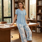 👚 NU 60% KORTING! 🔥 Casual set bestaande uit een tuniek met ronde hals en meerdere lagen, gecombineerd met een wijde broek – zwierig model, zachte stof en perfect voor elke dag 🌸