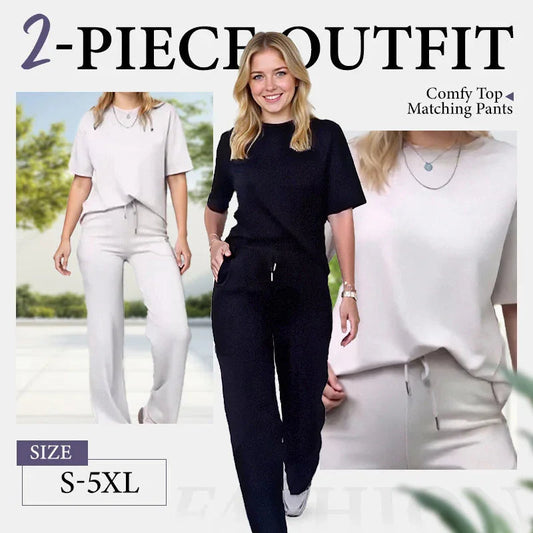 ✨Trending nu ✨Dames chique top- en bijpassende broek 2-delige outfit