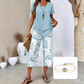 👚 NU 60% KORTING! 🔥 Casual set bestaande uit een tuniek met ronde hals en meerdere lagen, gecombineerd met een wijde broek – zwierig model, zachte stof en perfect voor elke dag 🌸