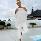 💜Dames Letterprint Jumpsuit + Doorgewerkt Smok Vrijetijdspak
