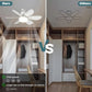 💸❄️ LAATSTE DAG 50% KORTING! Waarom een dure airco kopen? Deze 40W plafondventilator met LED-licht blaast je kamer koel, is stiller dan je ademhaling, en je bedient 'm vanaf de bank. Zelfs je energierekening wordt er blij van!
