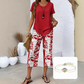 👚 NU 60% KORTING! 🔥 Casual set bestaande uit een tuniek met ronde hals en meerdere lagen, gecombineerd met een wijde broek – zwierig model, zachte stof en perfect voor elke dag 🌸