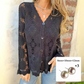 🌞Fris De Lente In Met 50% Korting!🌸 Langarm Top met V-hals van Kant voor Vrouwen