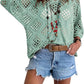 ⏰ 50% korting 🔥 Hot Sale - Dames top in bohemian stijl met beige haakwerk en V-hals