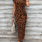 🥳2026 HOT SALE 50% OFF! 🥳💞50K+ VERKOCHT!🌸 Dames knoop bodycon jurk – luipaardprint, buik-verhullende knoop. Comfortabel & chic voor feestjes of date nights. Voel je prachtig. ✨🌹