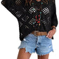 ⏰ 50% korting 🔥 Hot Sale - Dames top in bohemian stijl met beige haakwerk en V-hals
