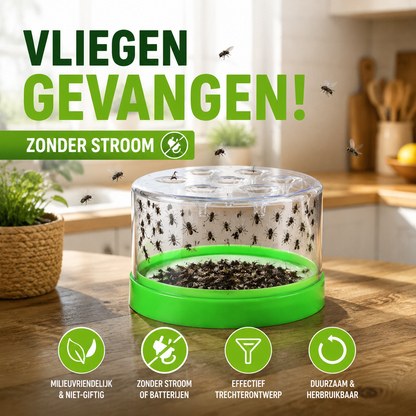 Vliegenvanger zonder elektriciteit – herbruikbaar, effectief en milieuvriendelijk! Weg met die beestjes! 🌿