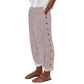 ☀️Lente-uitverkoop: 50% KORTING!!🌿🌸Comfortabele blauwe broek met strepen en zijzakken