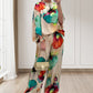 💕💕💕Elegante tweedelige set met aquarel bloemenprint voor dames in grote maten