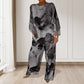 💕💕💕Elegante tweedelige set met aquarel bloemenprint voor dames in grote maten