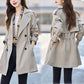 🌷Uitverkoop 49% korting🍀Afslankende Halflange Trenchcoat met Revers voor Vrouwen