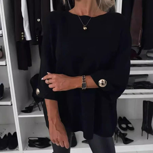 🎀Beperkte Aanbieding - 50% KORTING🎀 Klassieke Effen Kleur Gebreide Top voor Vrouwen
