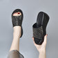 Women's Shiny Wedge Slide Sandals