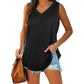 Allesomvattend V-Hals Effen Kleur Tanktop