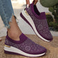 Rhinestone Slip-on Casual Mesh Fabric Sneakers Voor Vrouwen