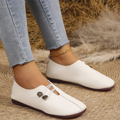 Dames Platte Schoenen van Zacht Synthetisch Leer