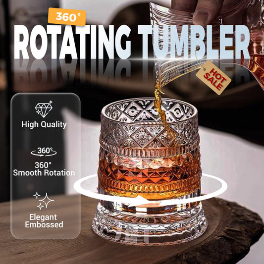 🥛💎Nieuwjaarsaanbieding 50% korting! ✨🔥 360° draaibaar whiskyglas