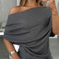 🎁2026 Nieuw binnen 50% KORTING💥Dames Asymmetrische Off-Shoulder Vleermuismouw Top