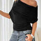 🎁2026 Nieuw binnen 50% KORTING💥Dames Asymmetrische Off-Shoulder Vleermuismouw Top