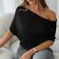 🎁2026 Nieuw binnen 50% KORTING💥Dames Asymmetrische Off-Shoulder Vleermuismouw Top