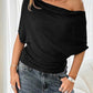 🎁2026 Nieuw binnen 50% KORTING💥Dames Asymmetrische Off-Shoulder Vleermuismouw Top
