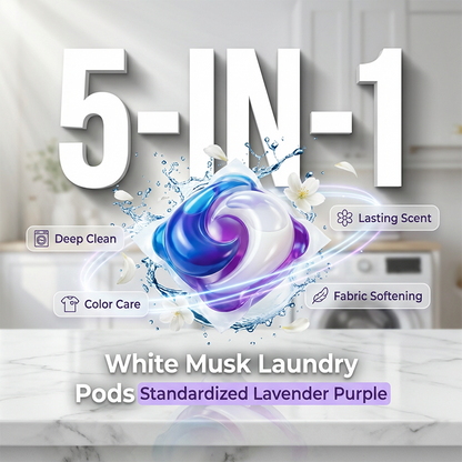 ✨2026 HOT SALE 50% KORTING🔥5-in-1 White Musk Wasmiddel Pods (80 STUKS)