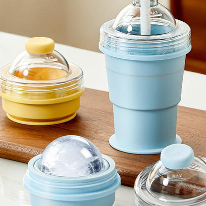 🧊 Opvouwbare siliconen drinkbeker met ijsbal