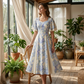 🔥 Topaanbiedingen – Etherische fit-and-flare-jurk met wapperende mouwen