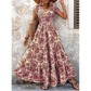 🔥Nieuwe Dames Maxi-jurk met Bloemenprint 🌸 Elegant & Comfortabel