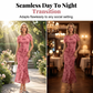 【Alles-in-Één】Avondjurk met Bloemenprint | Comfortabel & Elegant | Geschikt voor Bruiloft, Date, Gala
