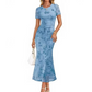 【Alles-in-Één】Avondjurk met Bloemenprint | Comfortabel & Elegant | Geschikt voor Bruiloft, Date, Gala
