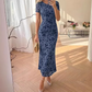 【Alles-in-Één】Avondjurk met Bloemenprint | Comfortabel & Elegant | Geschikt voor Bruiloft, Date, Gala