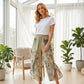 🌸 Bloemen Wijde Broek met Hoge Taille – Luchtig, Comfortabel & Perfect voor Warme Dagen 🌬️
