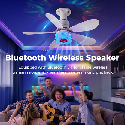 🎁2026 Nieuw binnen 50% KORTING💥3-in-1 plafondventilator met verlichting en Bluetooth-luidspreker