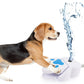 Waterfontein geactiveerd door hondenpoot