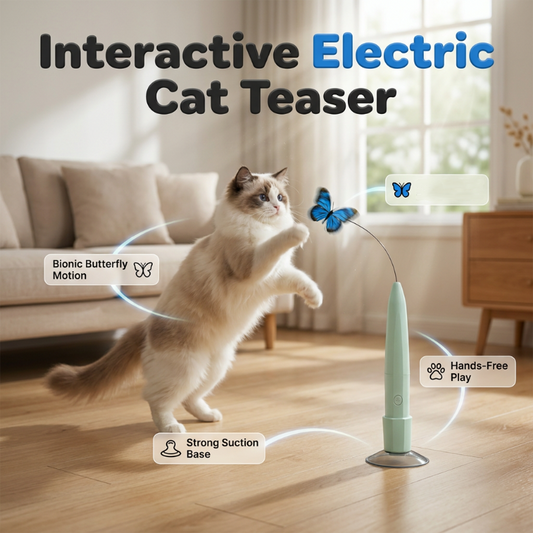 Elektrische zuignap Cat Teaser met roterende vlinder